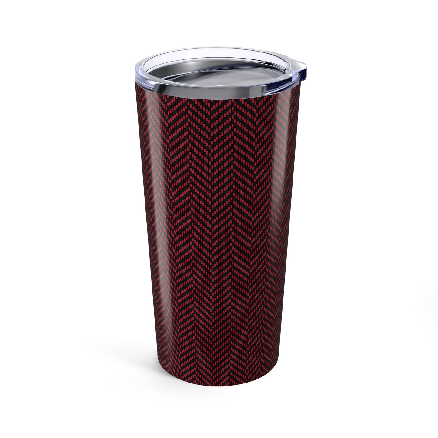 Tumbler | Red & Black | Herringbone