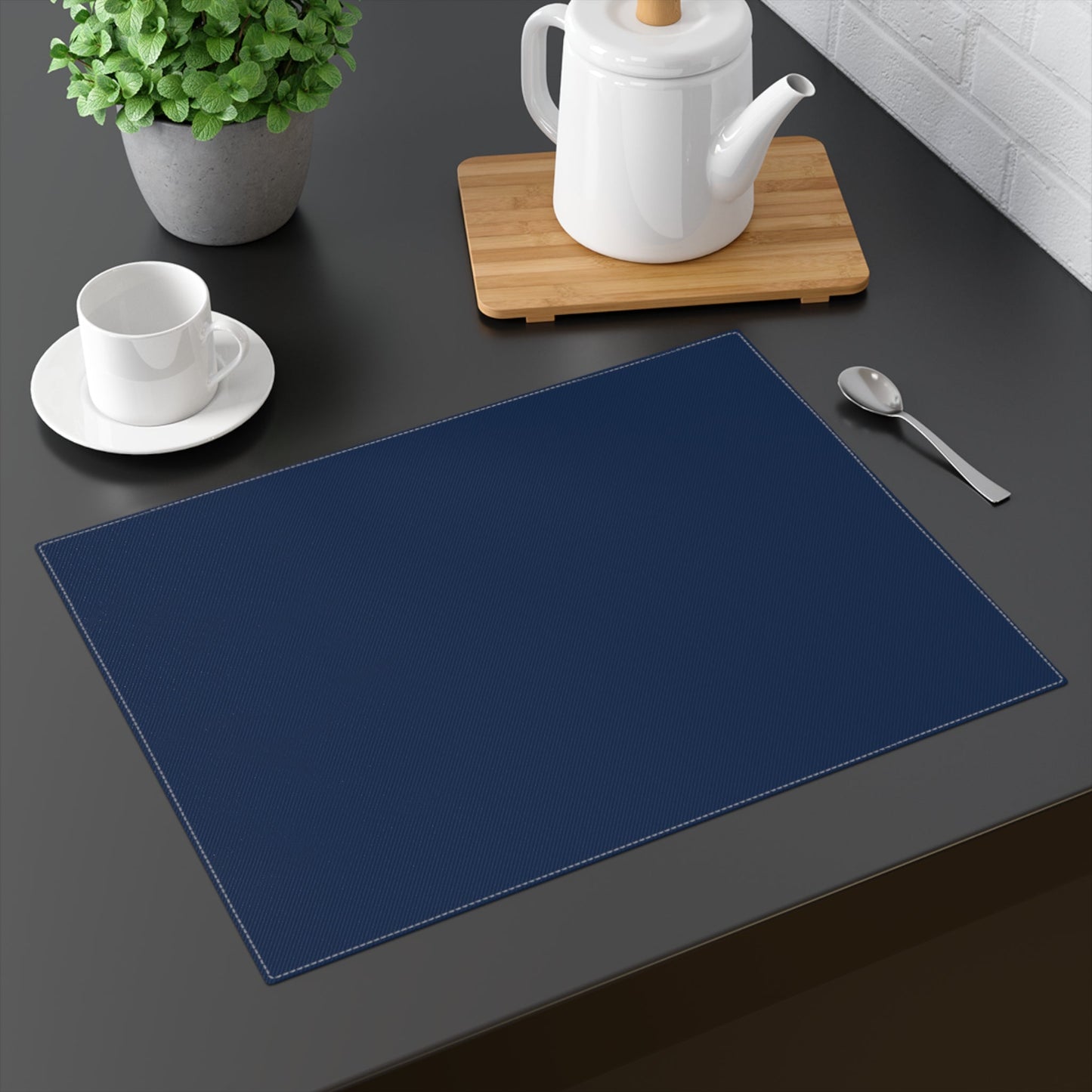 Placemat | Light Blue & White | Dark