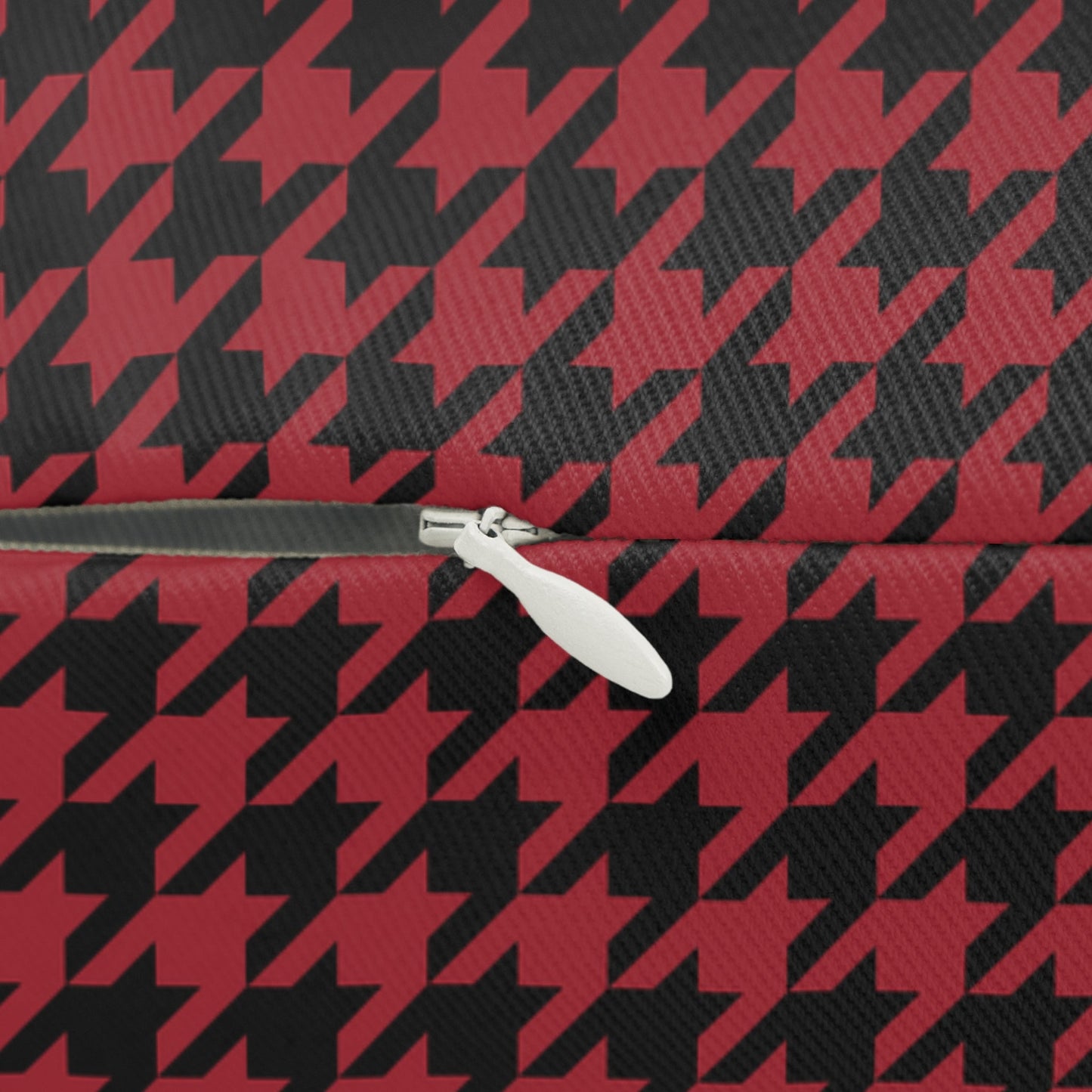 Pillow | Red & Black | Houndstooth