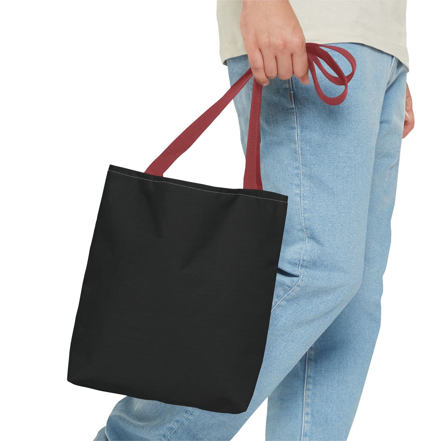 Tote Bag | Red & Black | Black