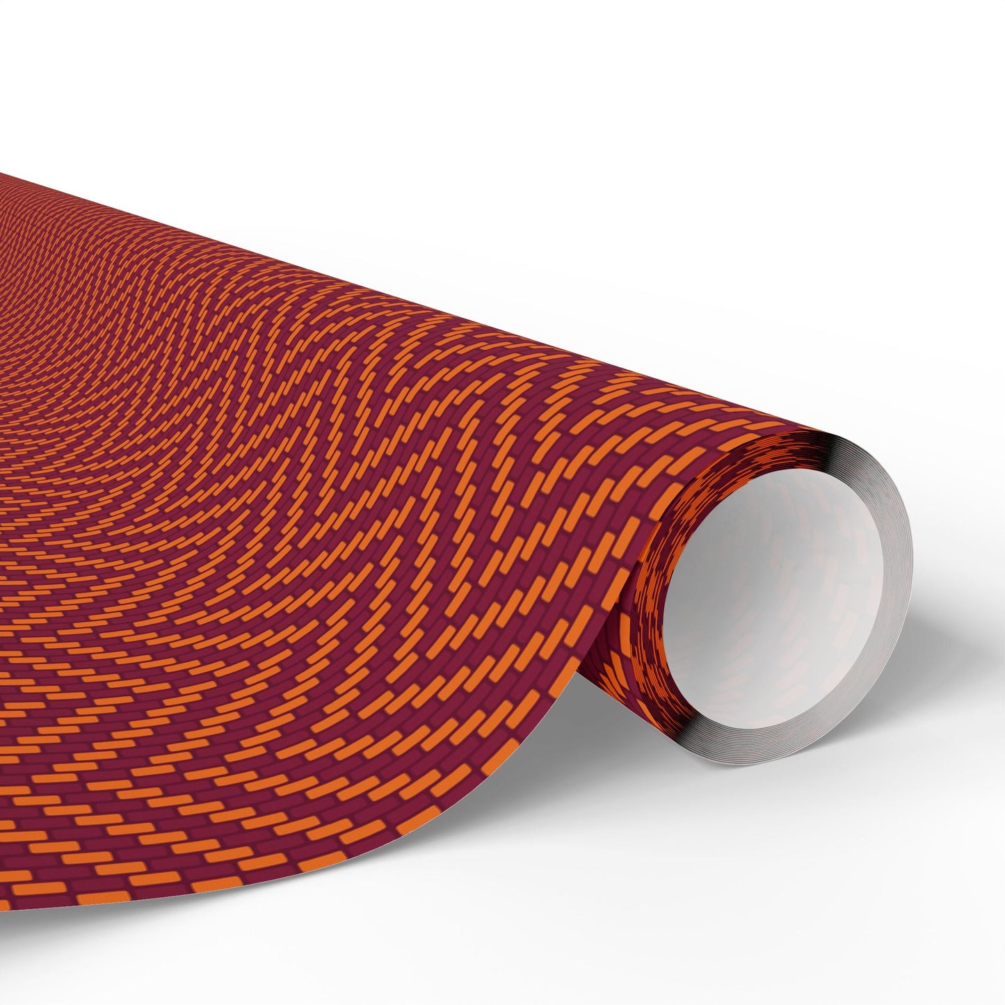 Gift Wrap | Maroon & Orange | Herringbone