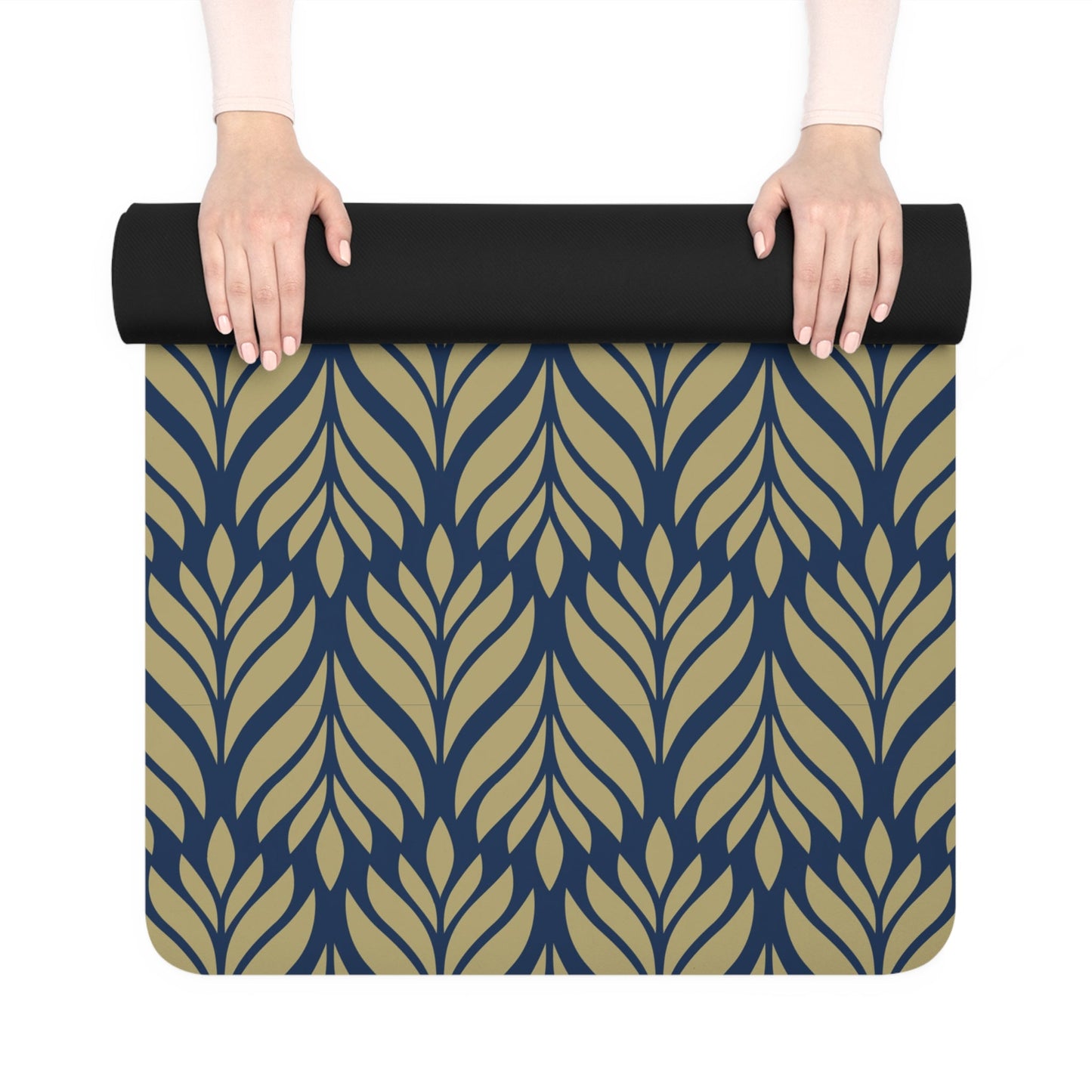 Yoga Mat | Blue & Gold | Palm