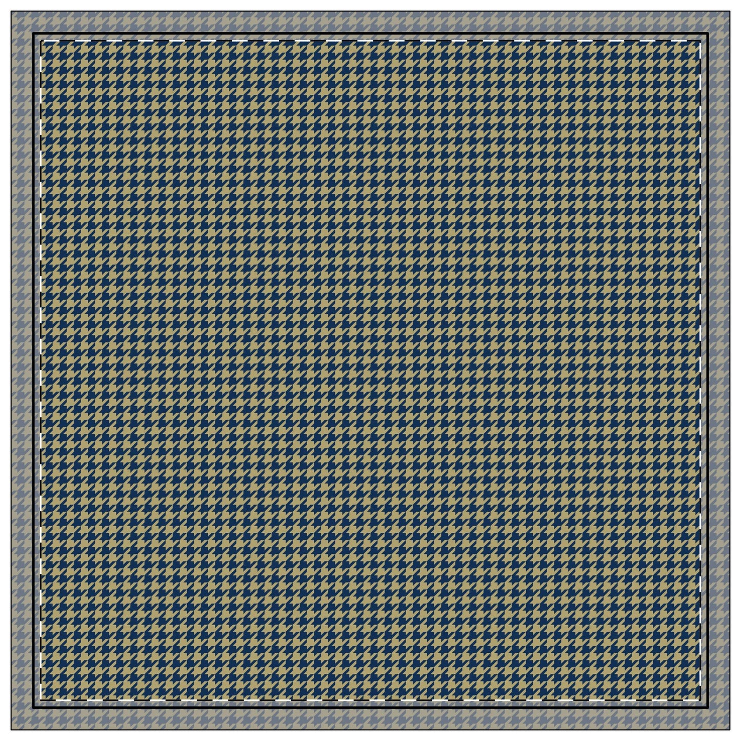 Napkin 4-set | Blue & Gold | Houndstooth