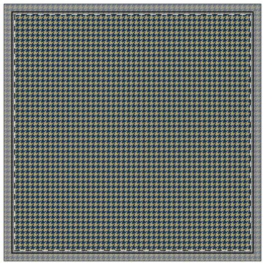 Napkin 4-set | Blue & Gold | Houndstooth