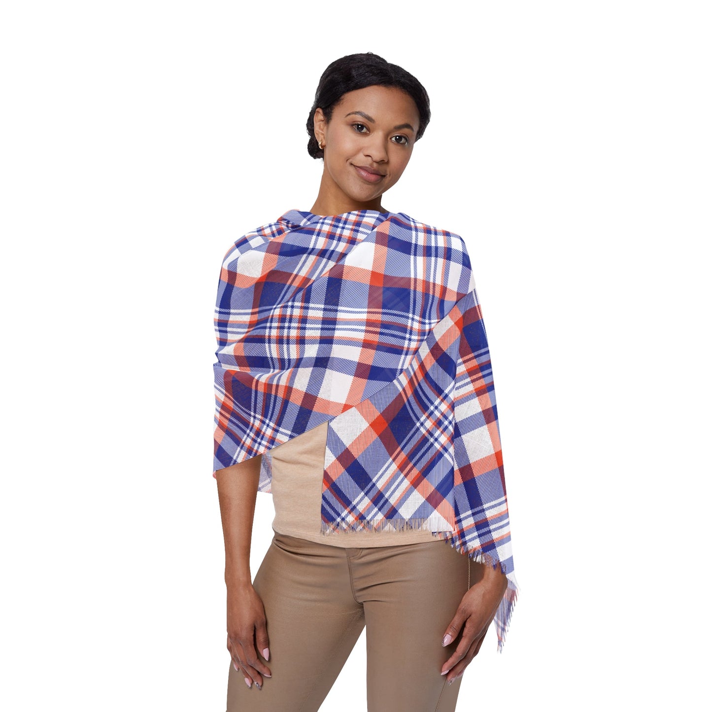 Scarf | Bright Blue & Orange | Tartan