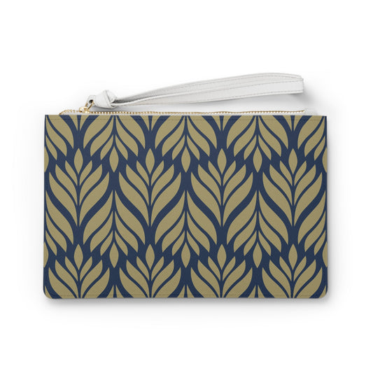 Clutch Bag | Gold & Blue | Palm