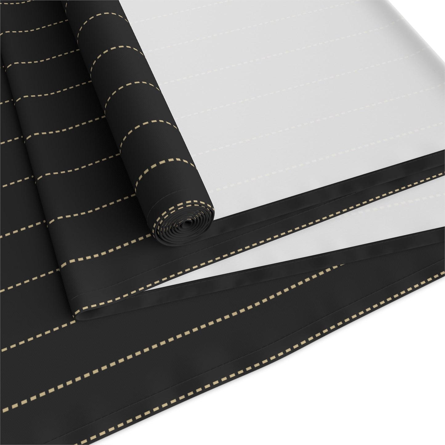 Table Runner | Black & Gold | Pinstripe