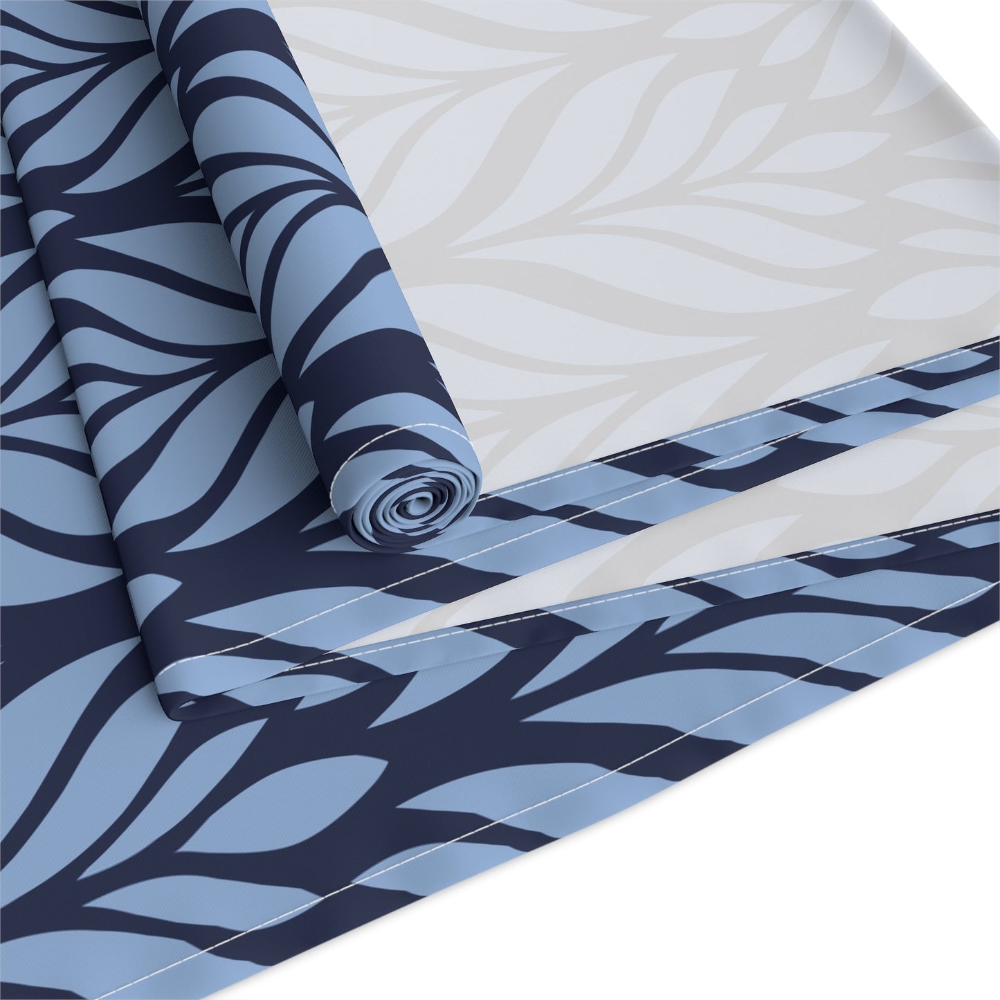 Table Runner | Light Blue & White | Palm