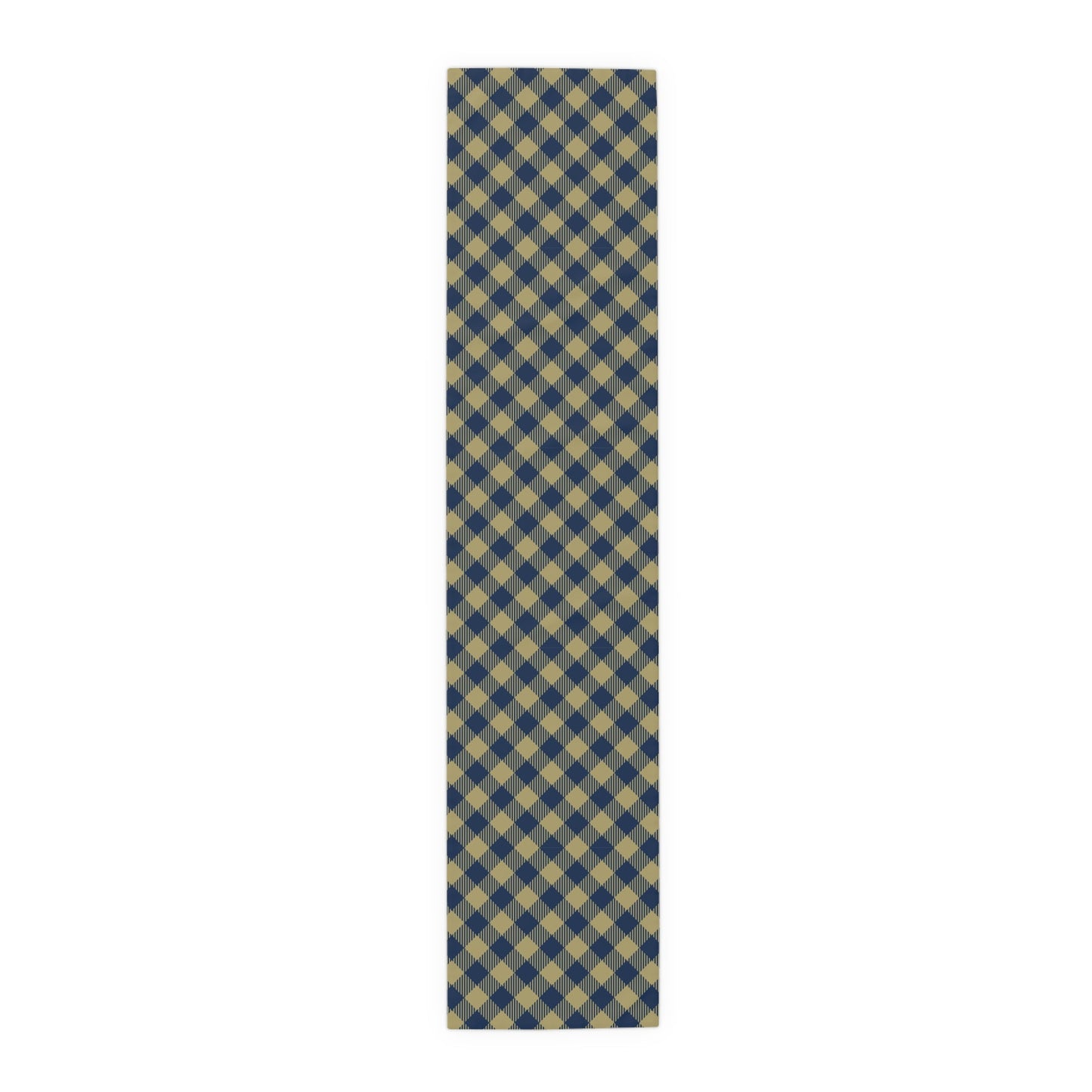 Table Runner | Blue & Gold | Gingham