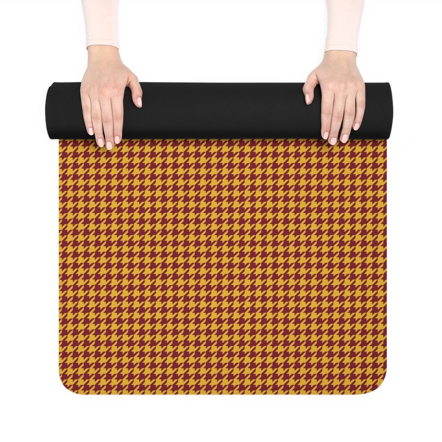 Yoga Mat | Red & Yellow | Houndstooth