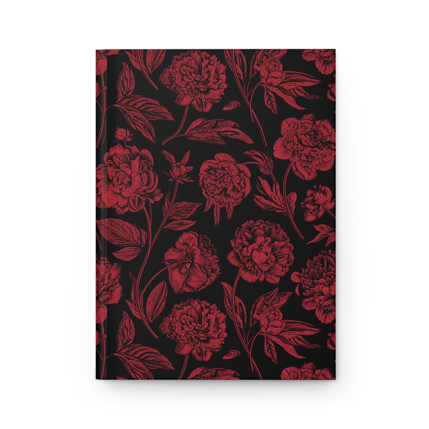 Hardcover Journal | Red & Black | Peony