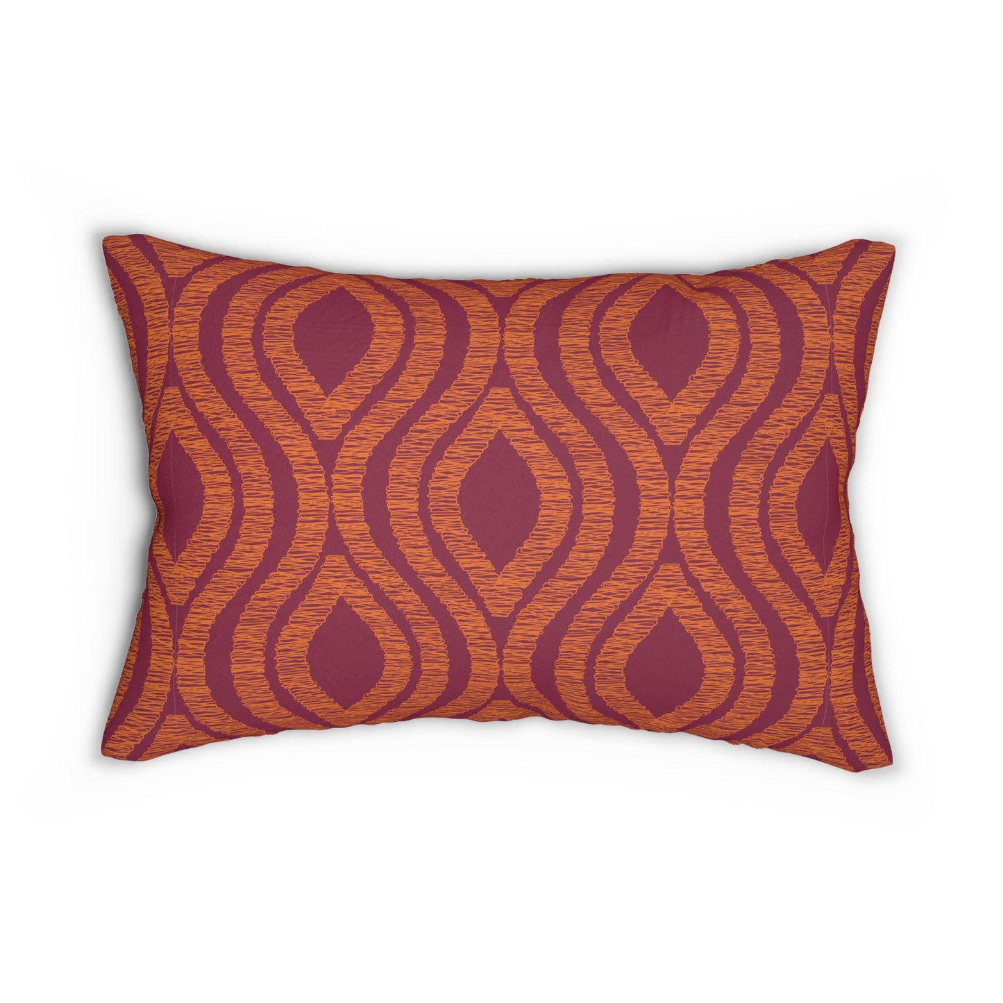Pillow | Maroon & Orange | Ogee