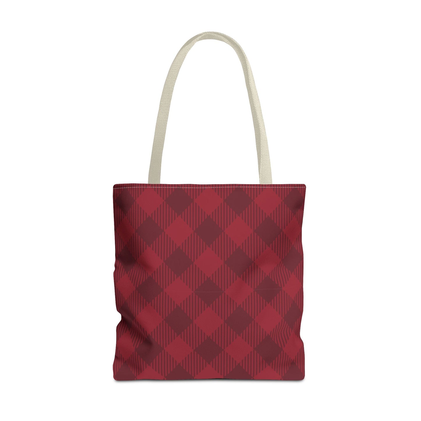 Tote Bag | Maroon & White | Gingham