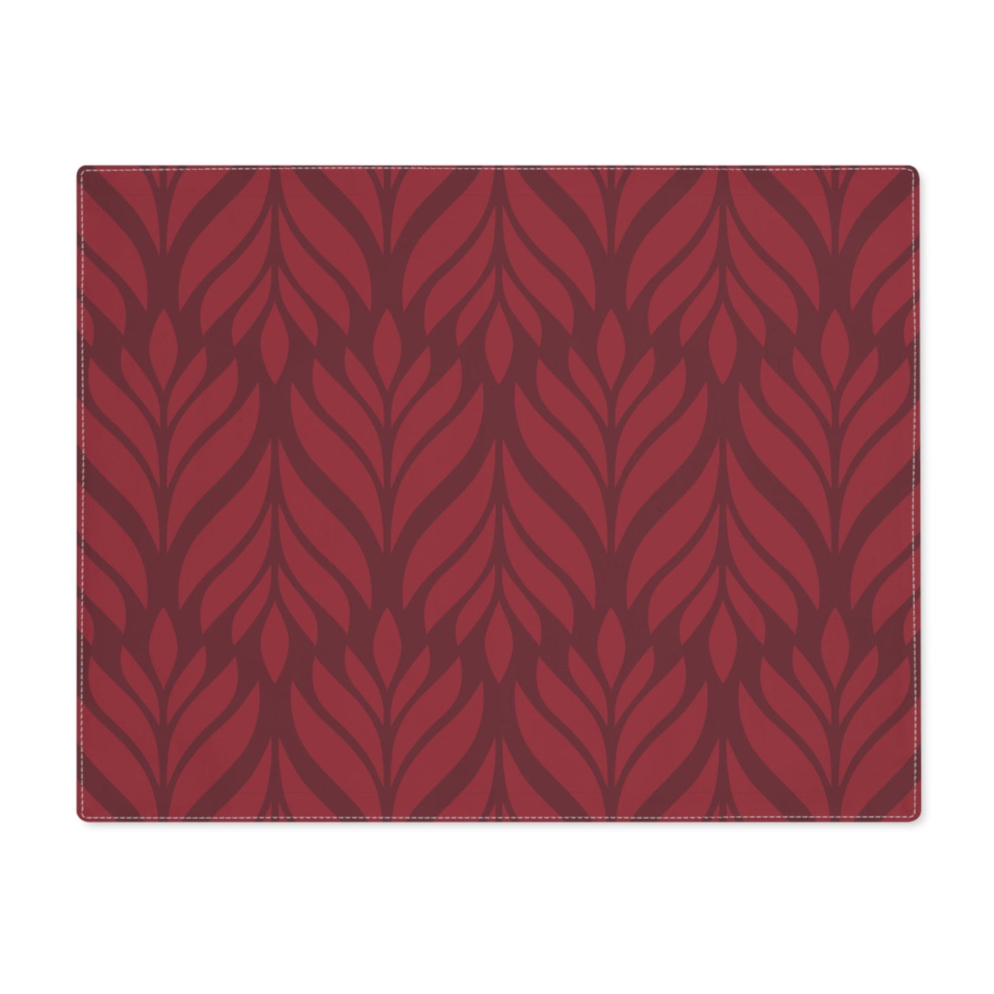 Placemat | Maroon & White | Palm