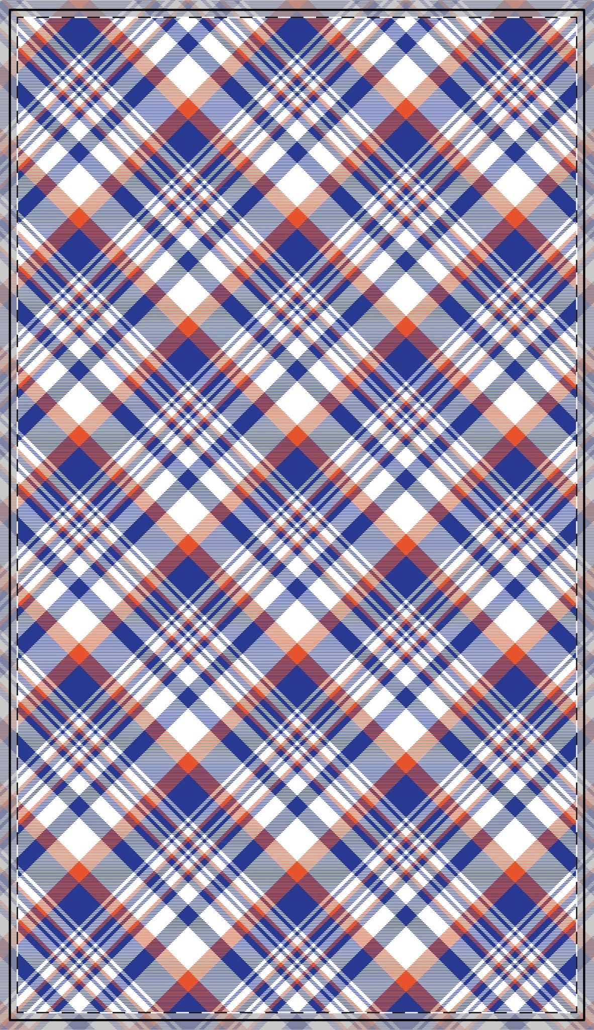 Tablecloth | Bright Blue & Orange | Tartan