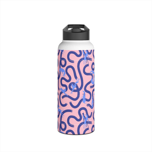 Insulated Water Bottle | Greyhounds | Pink Ribbon