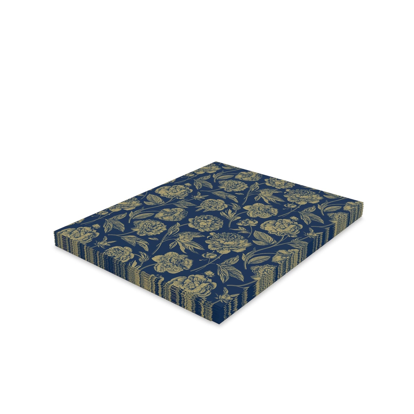 Notecards Set | Blue & Gold | Peony