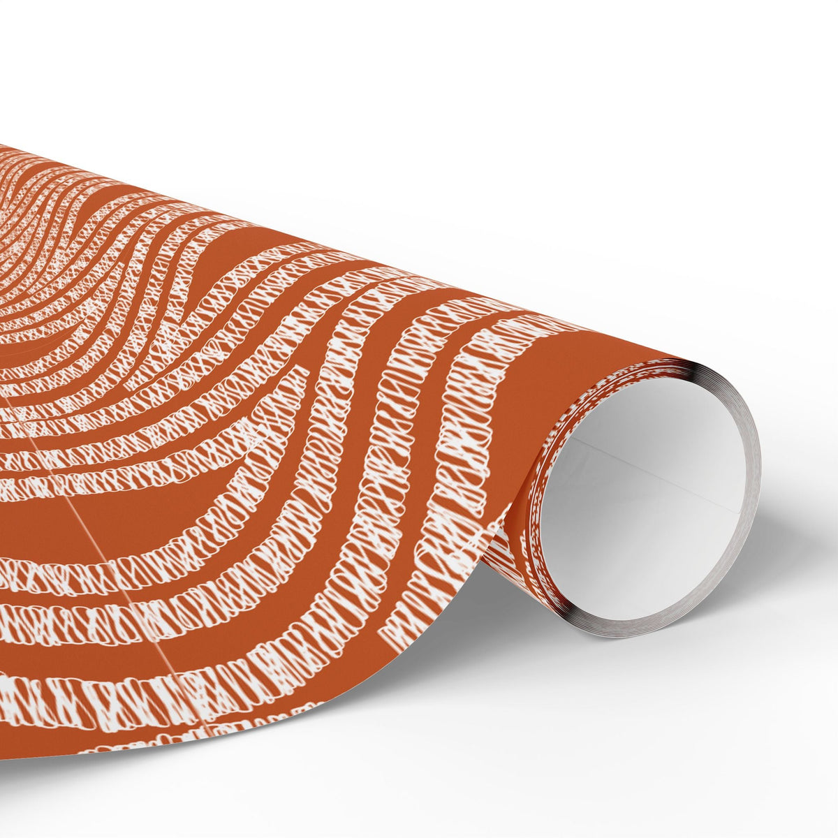 Gift Wrap | Dark Orange & White | Ogee