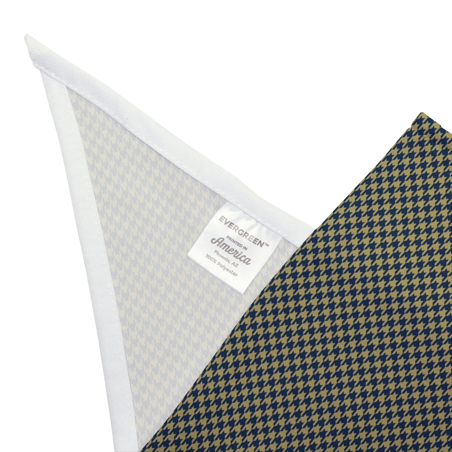 Pet Bandana | Blue & Gold | Houndstooth