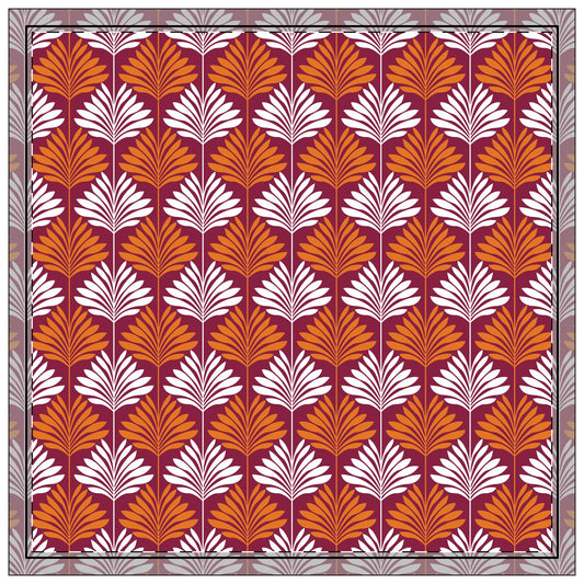 Napkins | Maroon & Orange | Deco