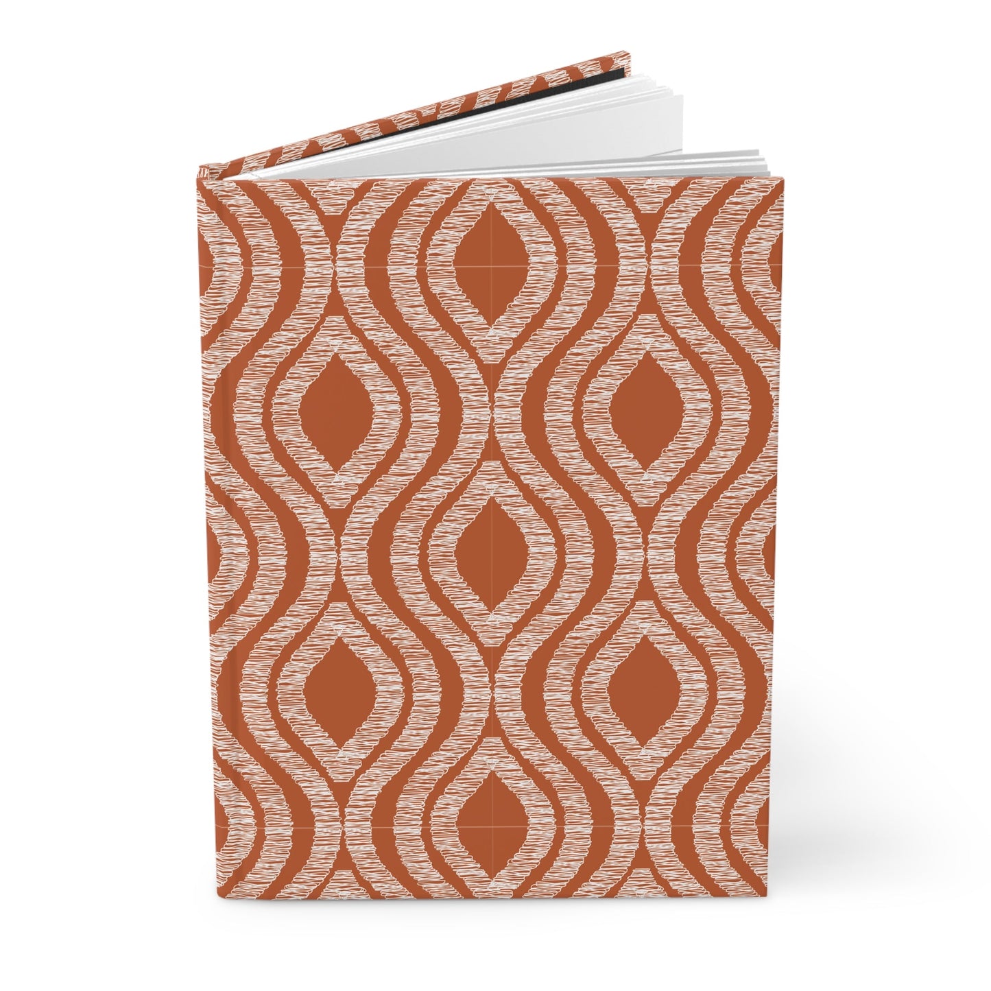 Journal | Dark Orange & White | Ogee