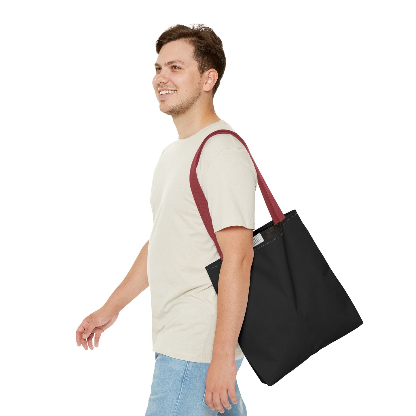 Tote Bag | Red & Black | Black