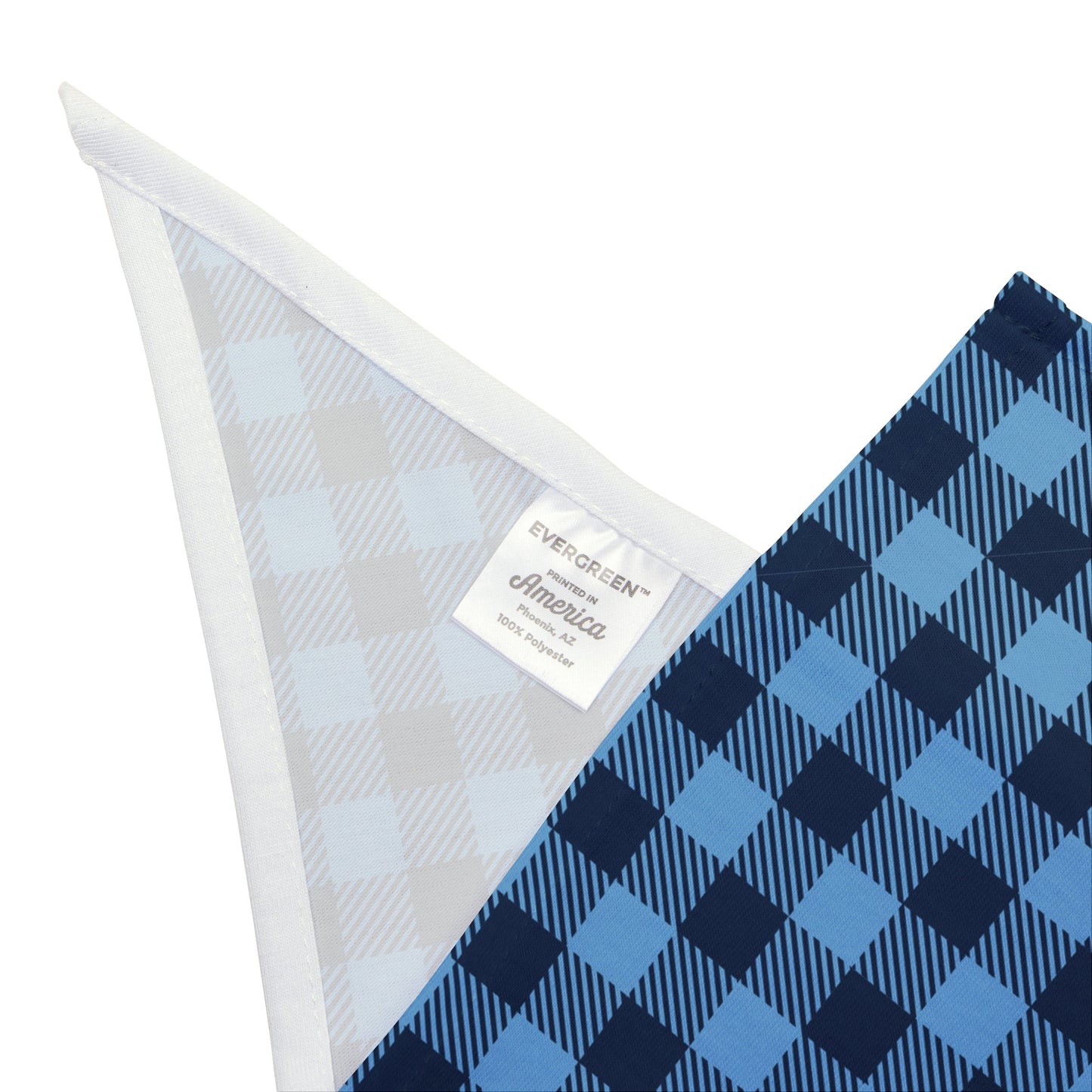 Pet Bandana | Light Blue & White | Gingham