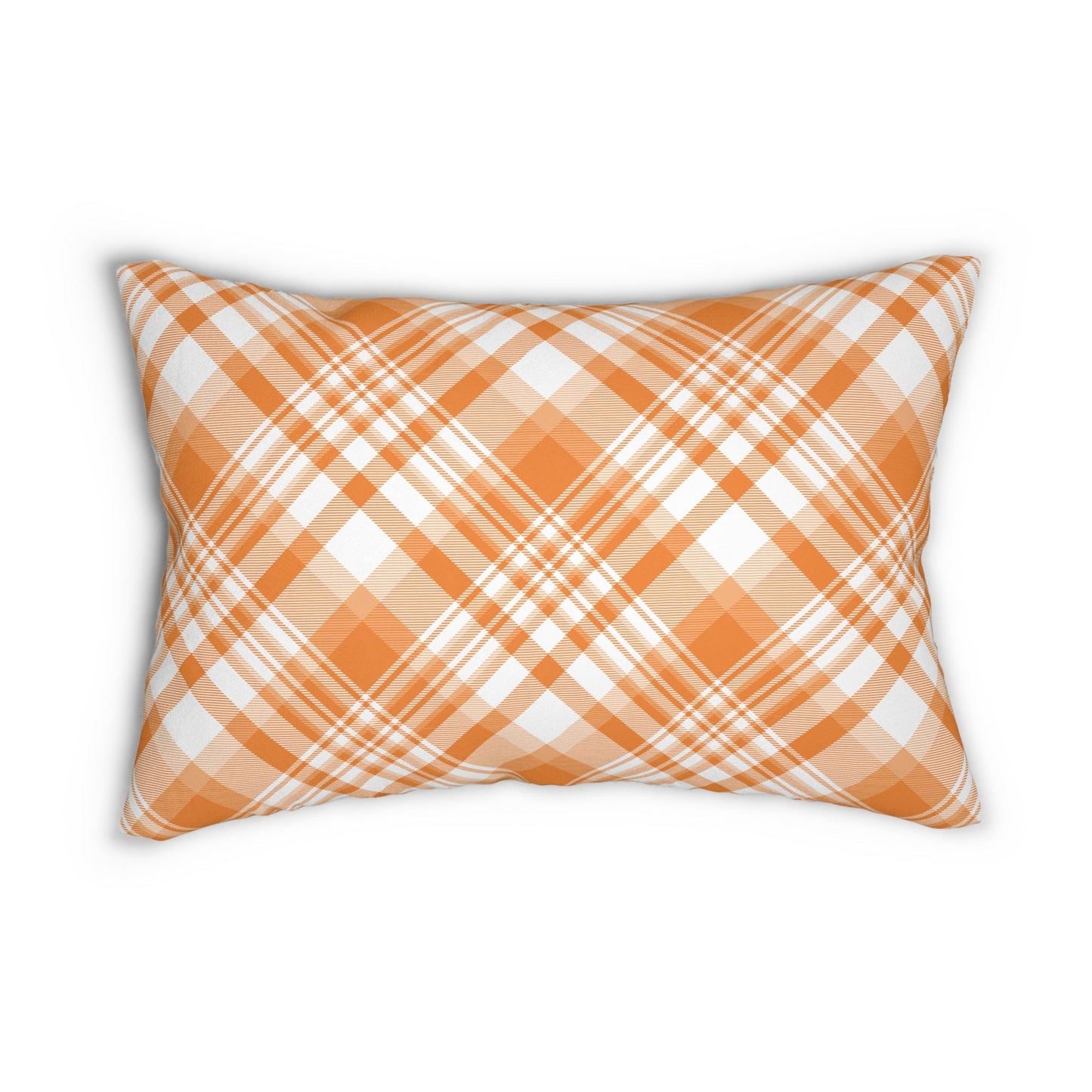 Pillow | Orange & White | Tartan