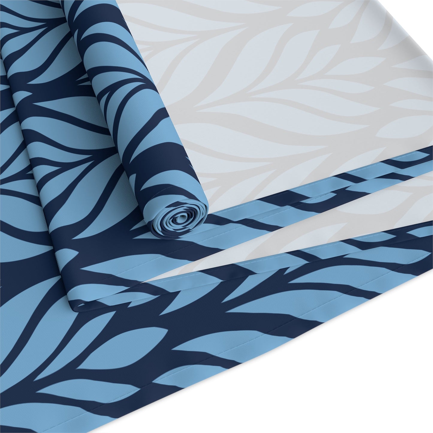 Table Runner | Light Blue & White | Palm