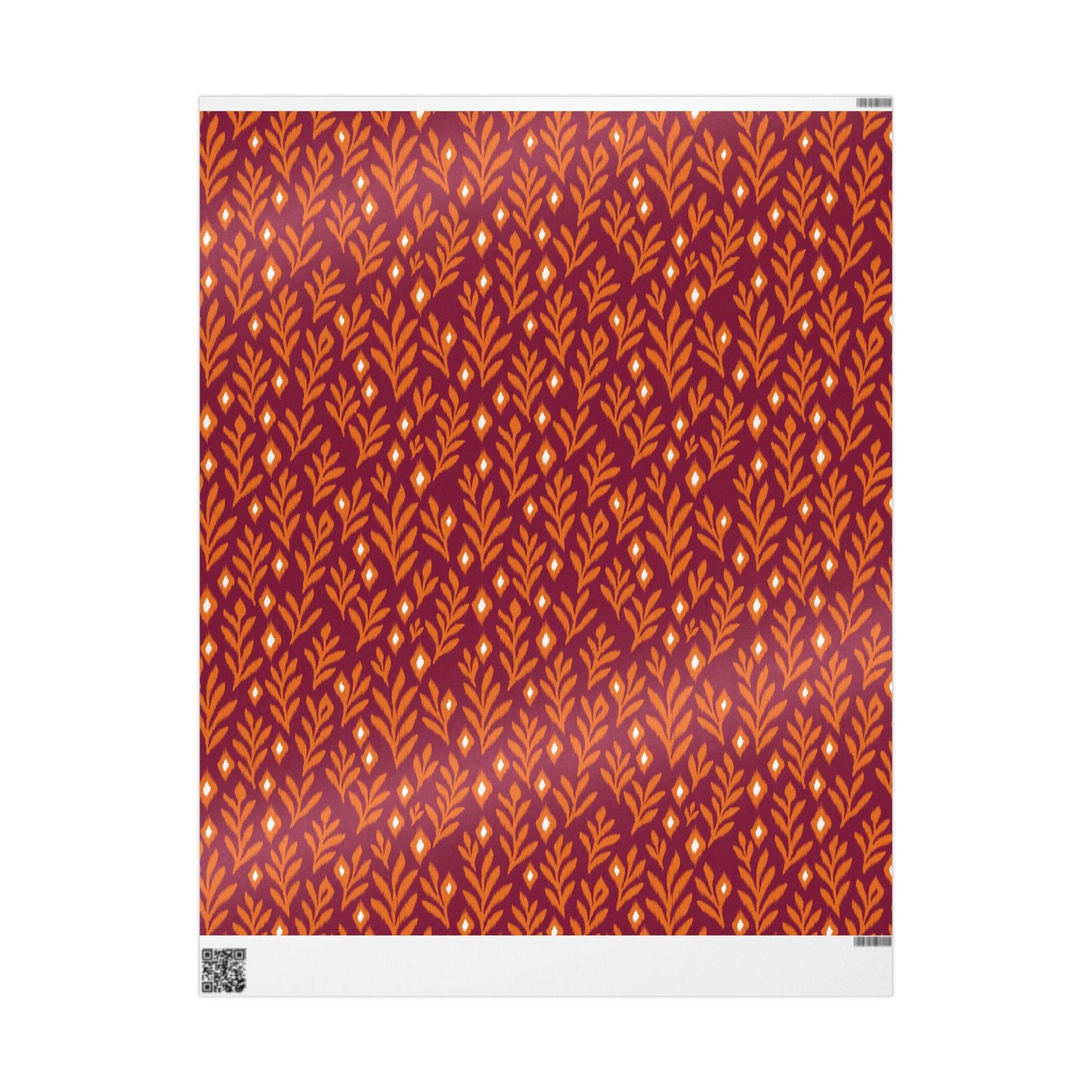 Gift Wrap | Maroon & Orange | Laurel