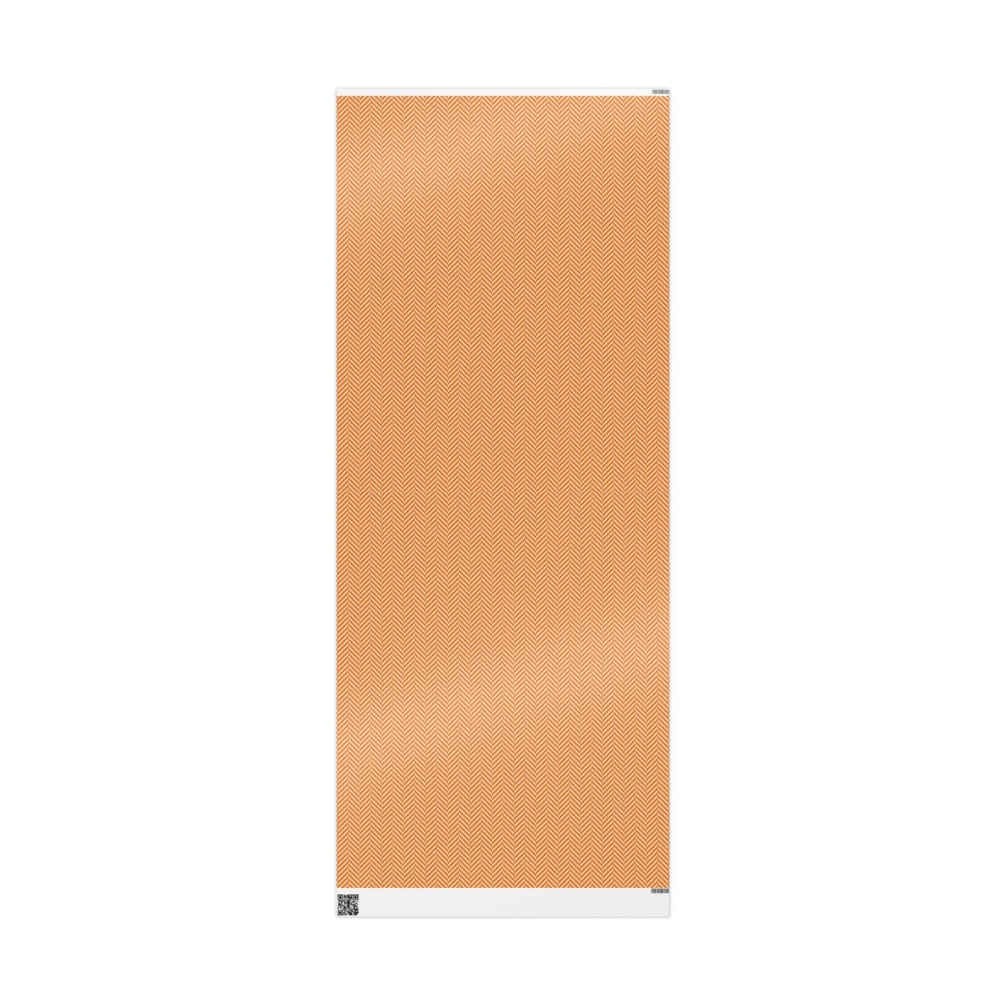 Gift Wrap | Orange & White | Herringbone