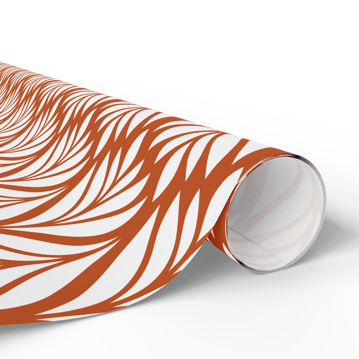 Gift Wrap | Dark Orange & White | Palm
