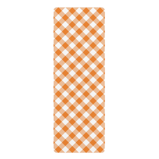 Yoga Mat | Orange & White | Gingham