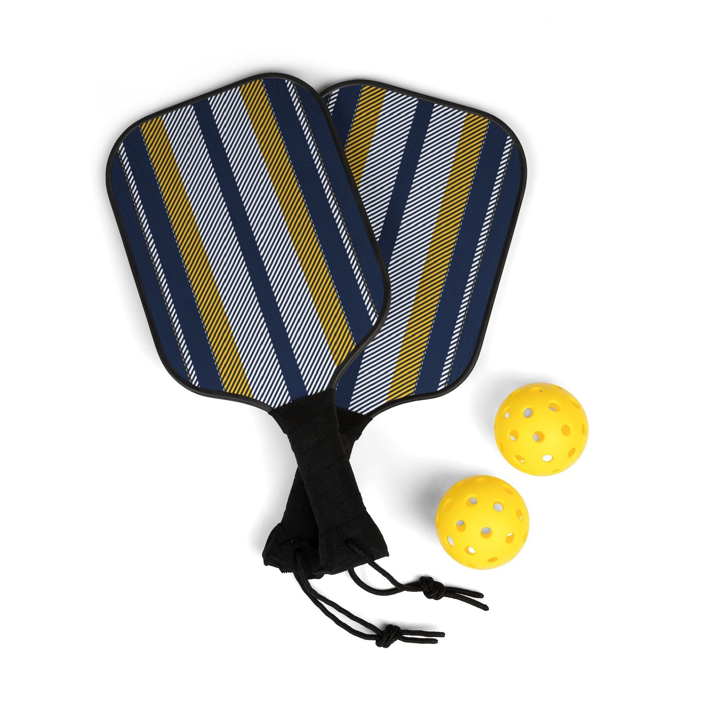 Pickleball Paddle Kit | Yellow & Blue | Stripe