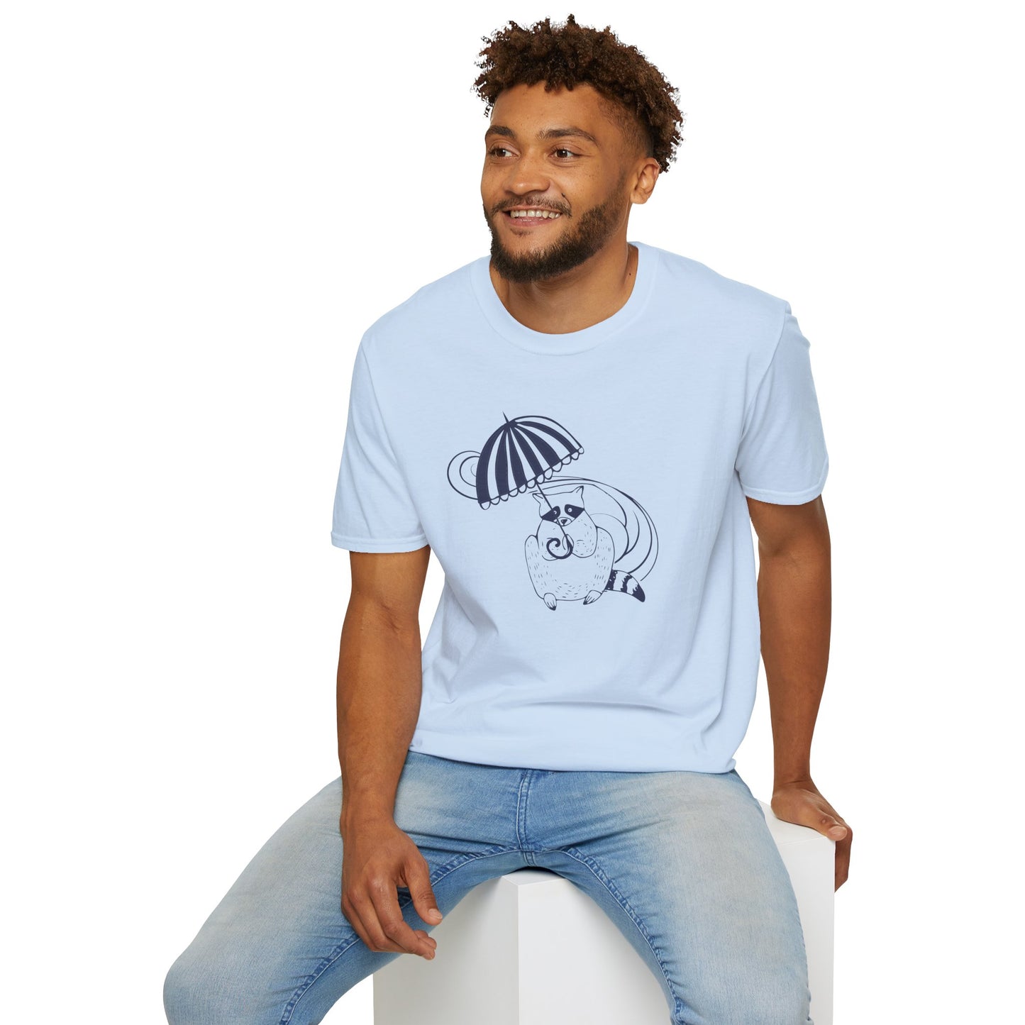 NYP Adult Tee | Raccoon Umbrella