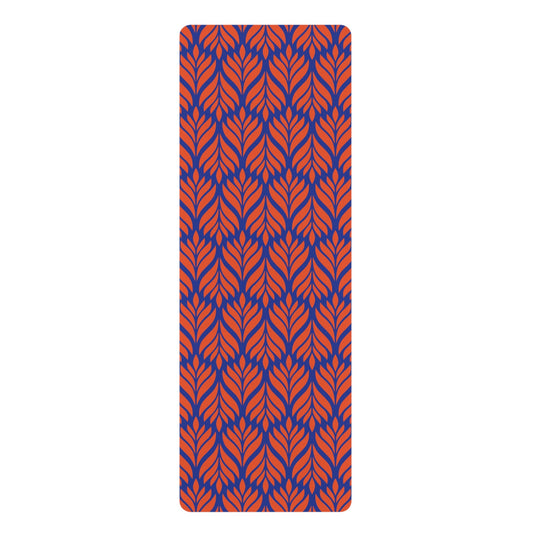 Yoga Mat | Bright Blue & Orange | Palm