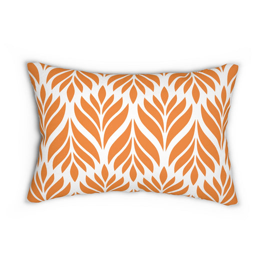 Pillow | Orange & White | Palm