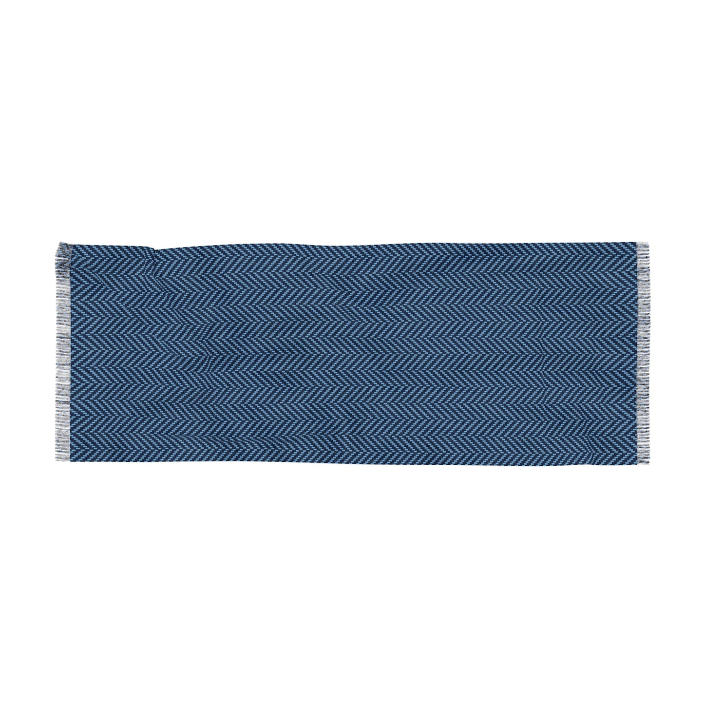 Scarf | Light Blue & White | Herringbone