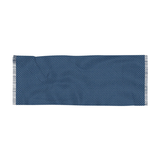 Scarf | Light Blue & White | Herringbone