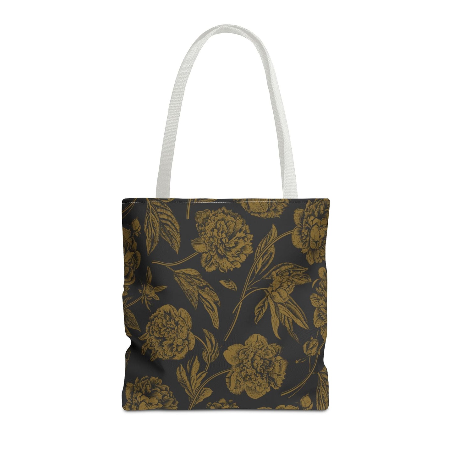 Tote Bag | Black & Gold | Peony