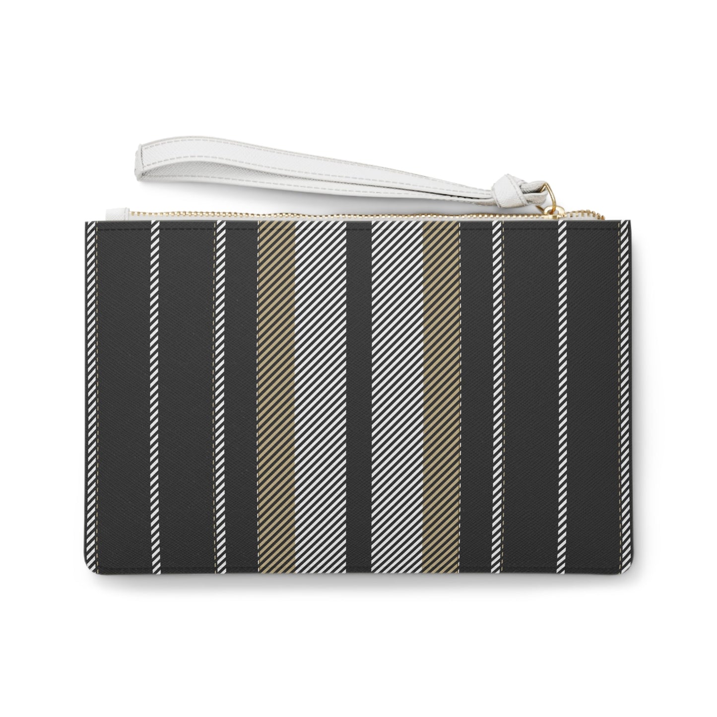 Clutch Bag | Black & Gold | Stripe