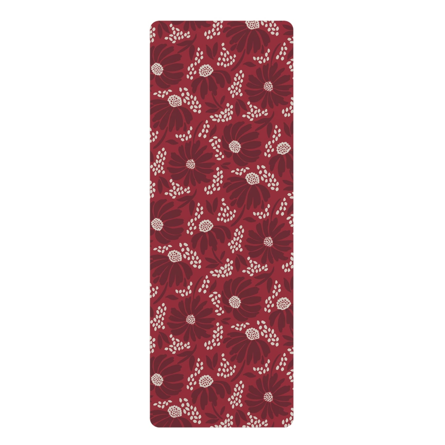 Yoga Mat | Maroon & White | Bellis