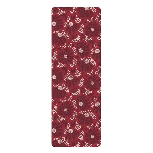 Yoga Mat | Maroon & White | Bellis