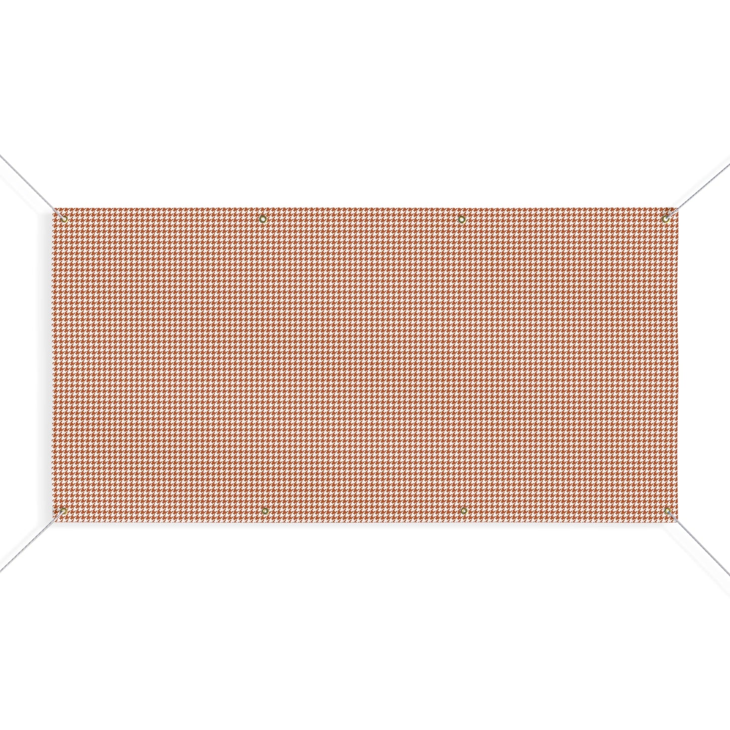 Banner | Dark Orange & White | Houndstooth