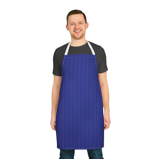 Apron | Bright Blue & Orange | Pinstripe