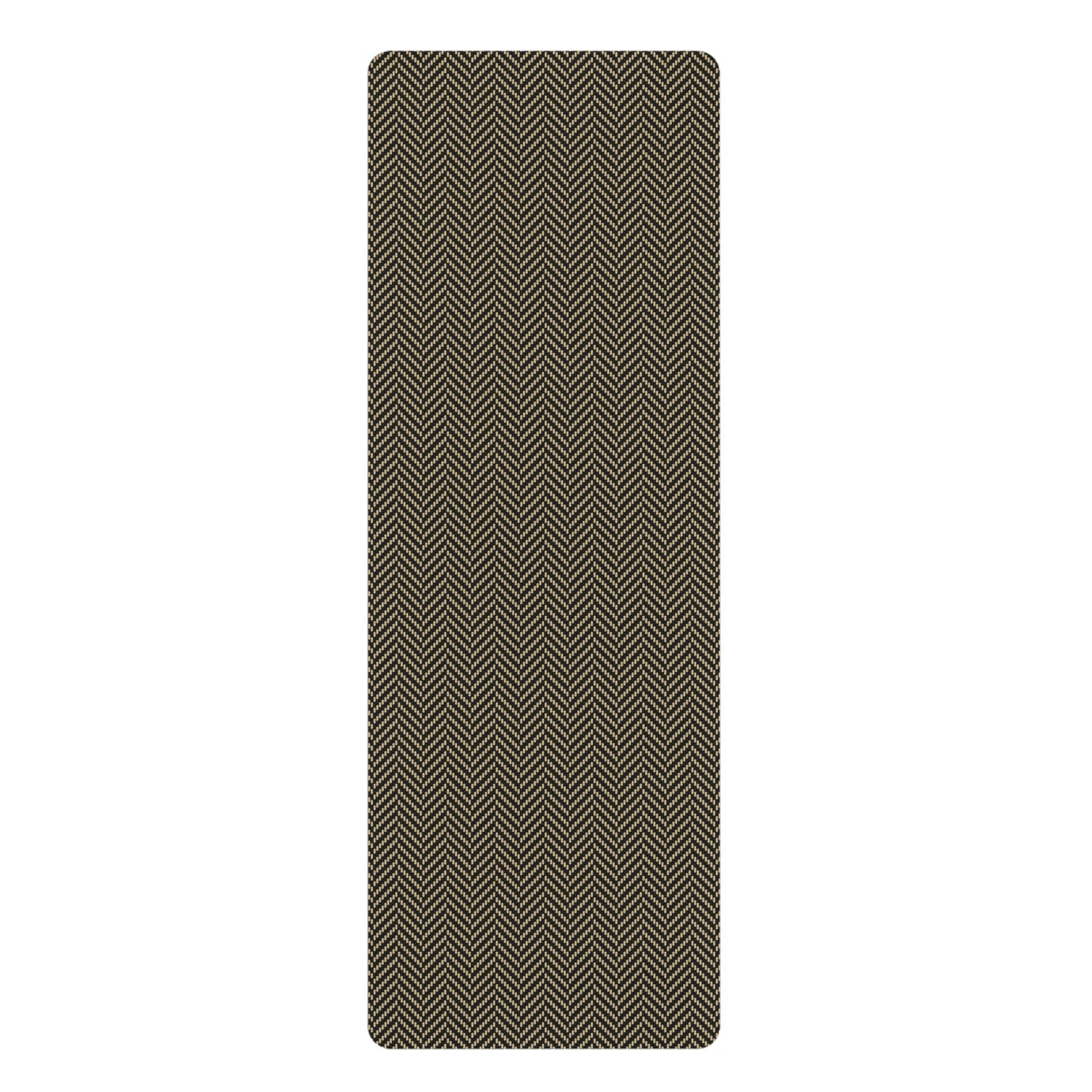 Yoga Mat | Black & Gold | Herringbone