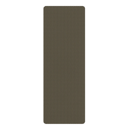 Yoga Mat | Black & Gold | Herringbone
