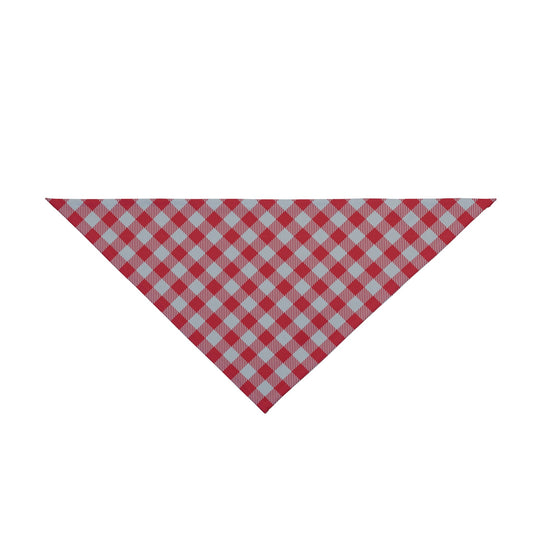 Pet Bandana | Red & Gray | Gingham