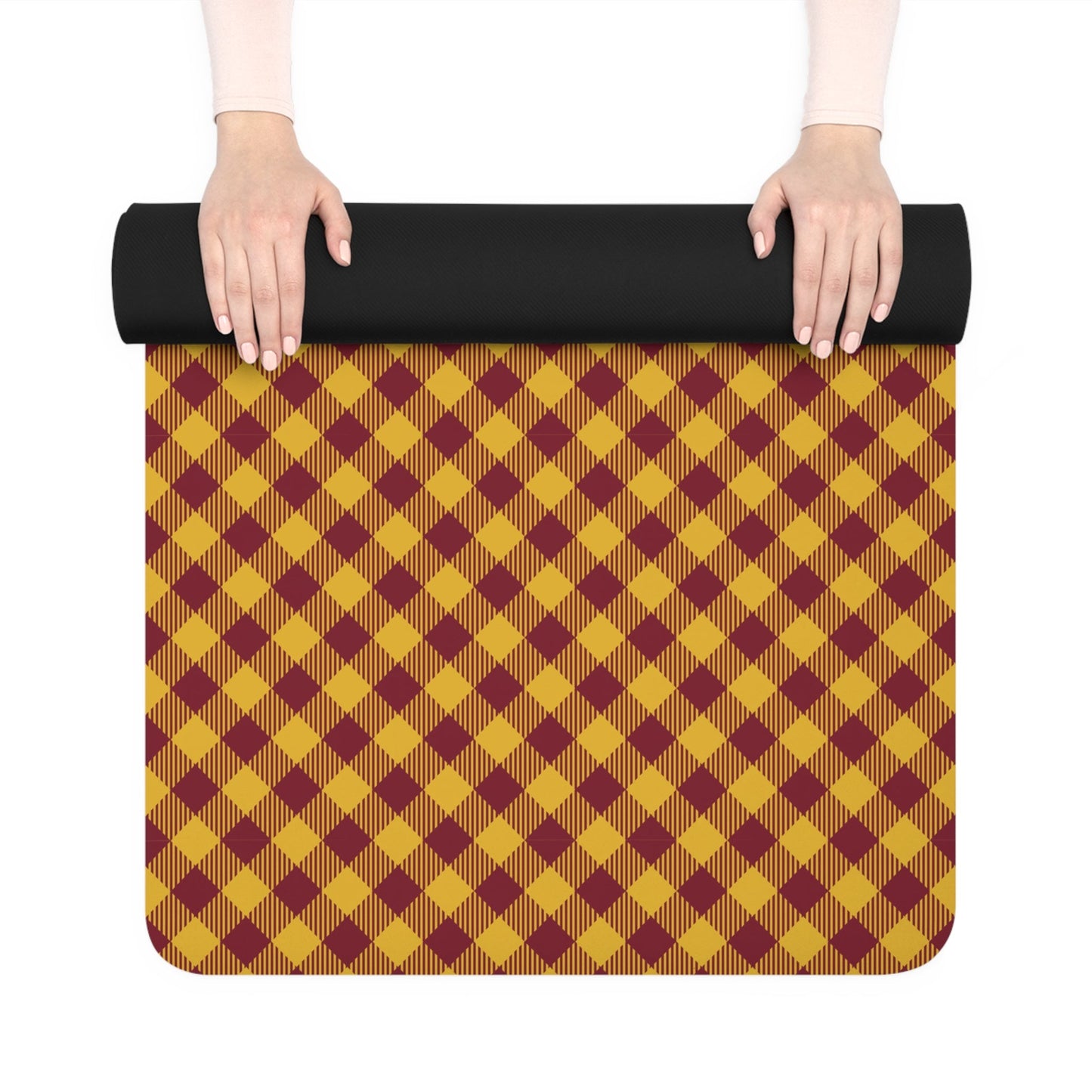 Yoga Mat | Red & Yellow | Gingham