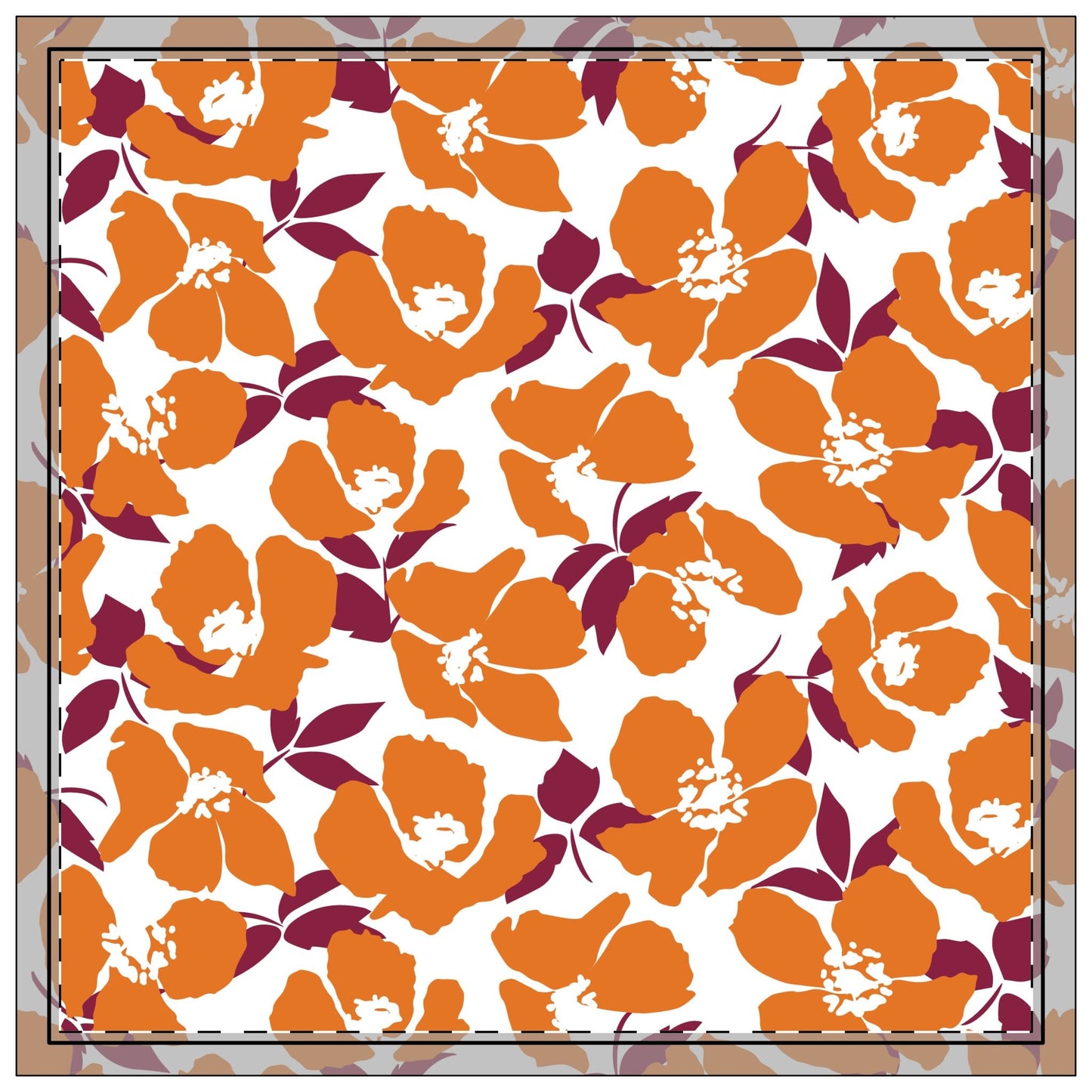Napkins | Maroon & Orange | Poppy